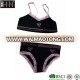 Huinongsi brand BSCI WRAP certificated manufacturer lace bra jacquard oem seamless wireless high quality girls bra sets